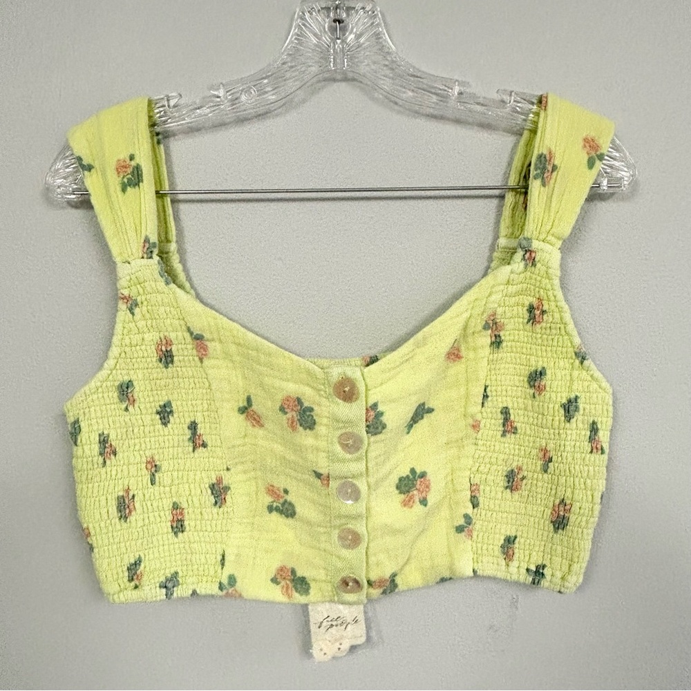 FREE PEOPLE 🐲 Iris Button-front Crop Top - Size M